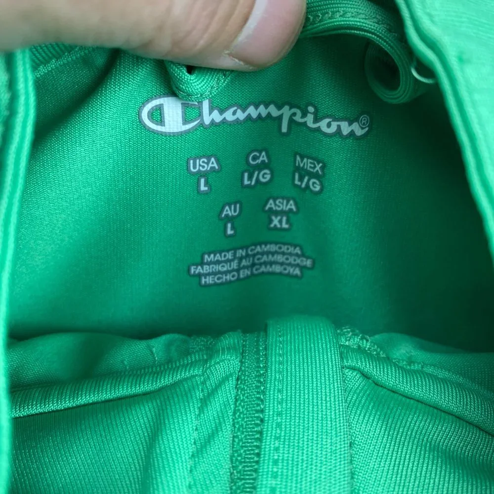 Champion Sweater Women Large L Green Full Zip Running Jogging Sports Activewear - Picture 3 of 15